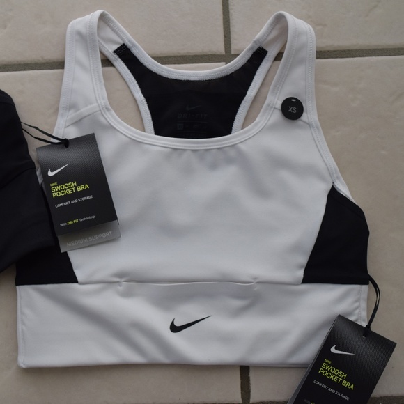 NIKE Two Swoosh Pocket Sports Bra - Picture 3 of 5